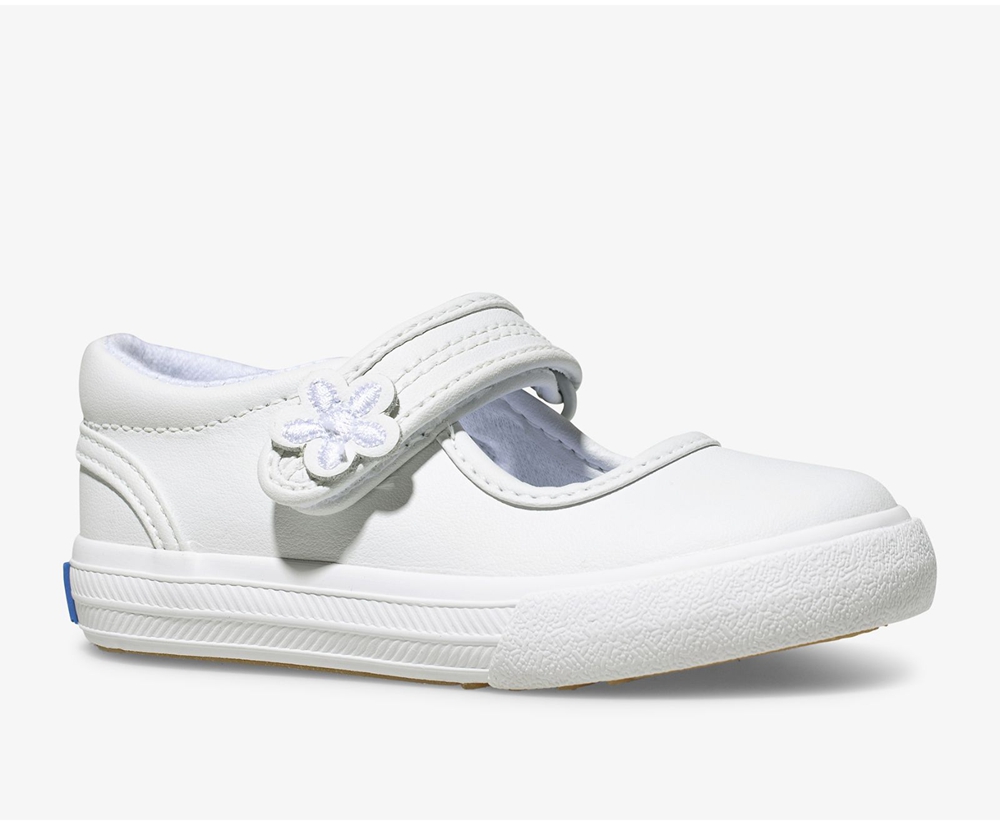 Slip Ons Keds Enfant Blanche - Ella Mary Jane - 429-PISTNQ